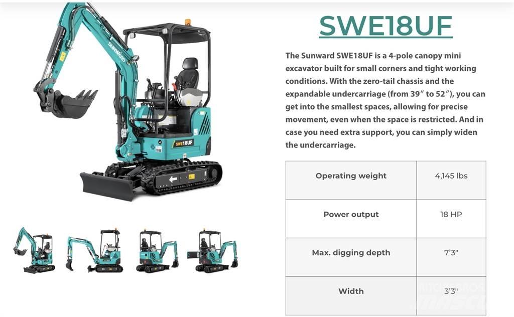 Sunward SWE18 Excavadoras sobre orugas