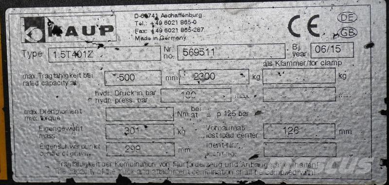 Kaup 1.5T401Z Otros componentes