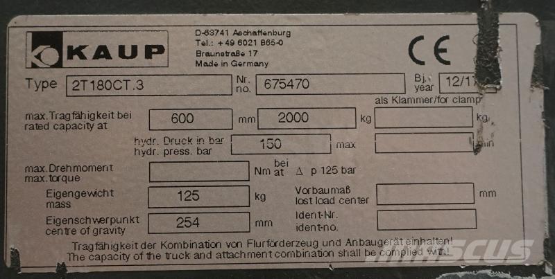 Kaup 2T180CT.3 Horquillas