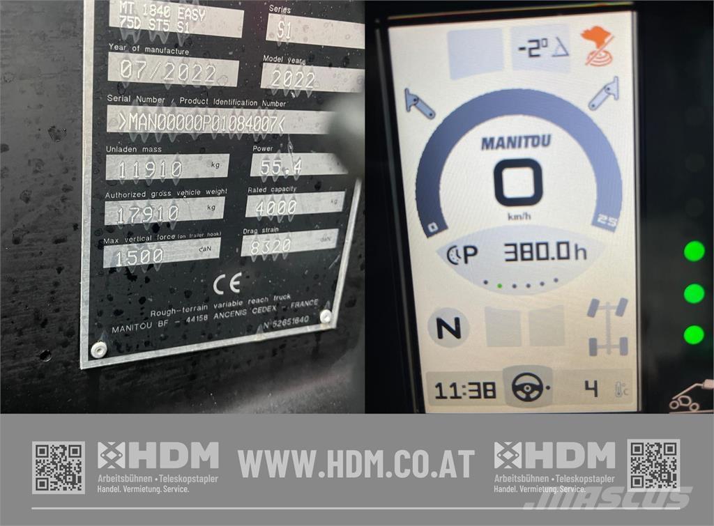 Manitou MT1840 Easy Carretillas telescópicas