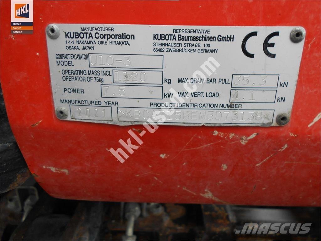 Kubota U 10-3 Miniexcavadoras