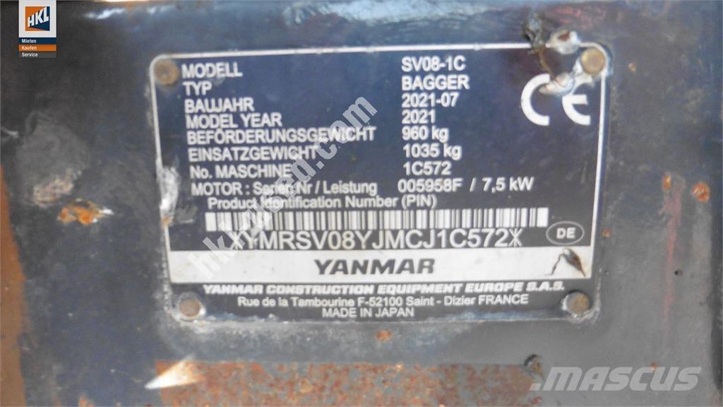 Yanmar SV 08-1C Miniexcavadoras