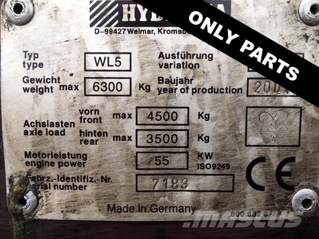 Hydrema WL550B til ophug Cargadoras sobre ruedas