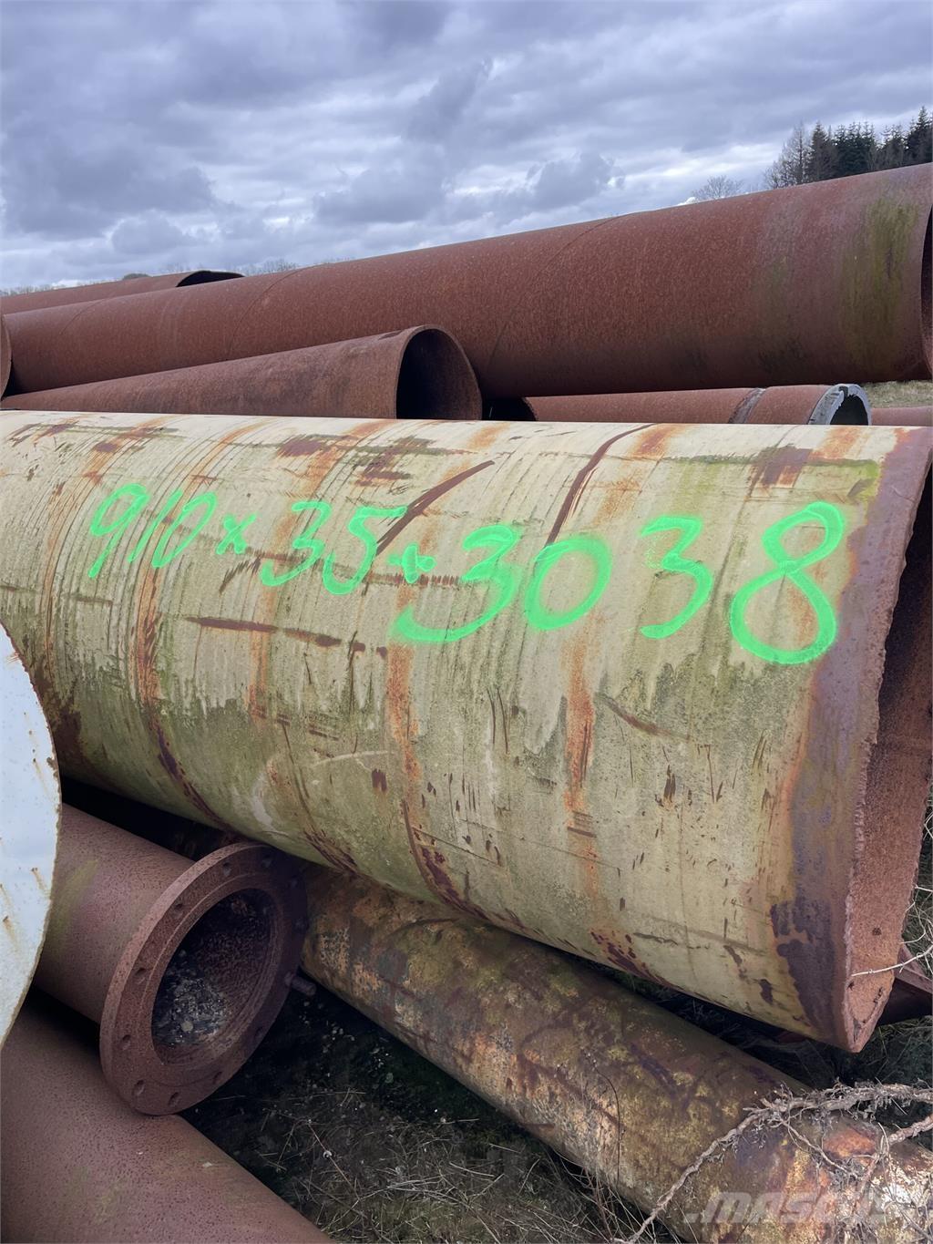  Stålrør ø910x35x3038 mm Equipos de tuberías