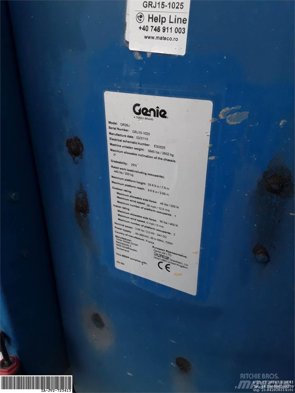 Genie GR26J Plataformas con jaula de elevación