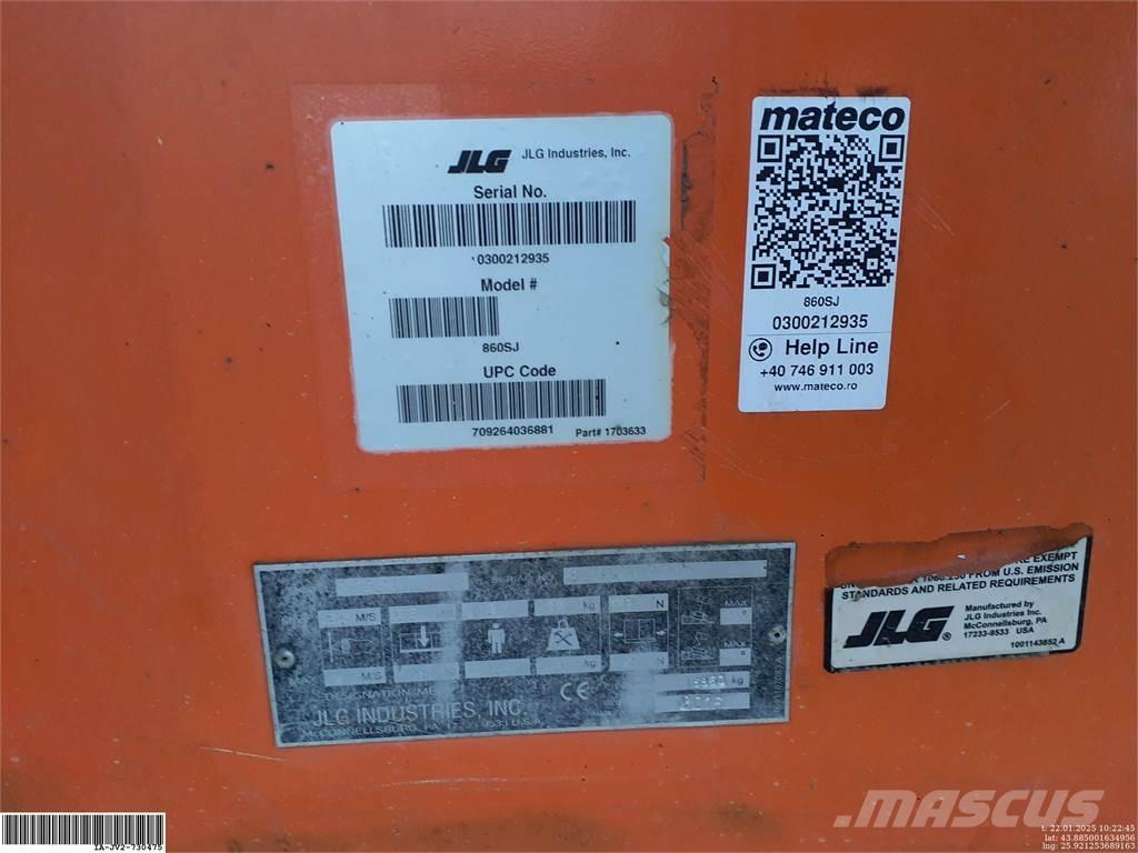 JLG 860SJ Plataformas con brazo de elevación manual