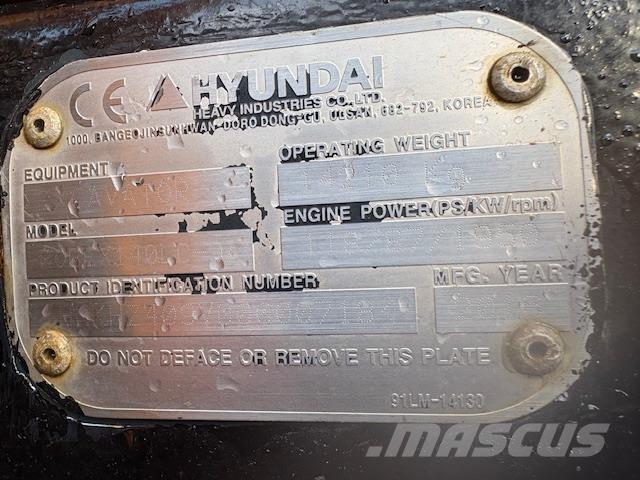 Hyundai R140-9A Excavadoras sobre orugas