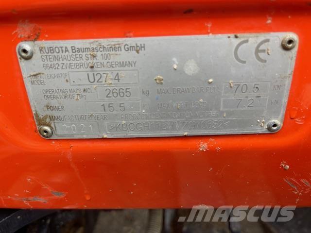 Kubota U27-4 Excavadoras 7t - 12t