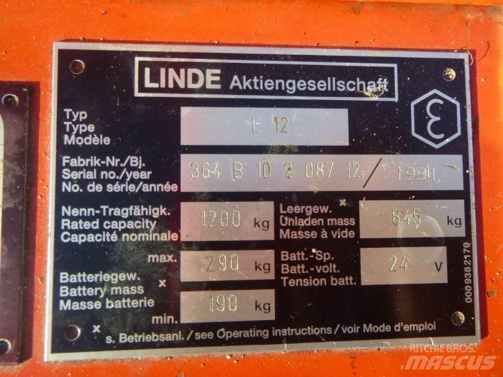 Linde L12 Montacargas manual