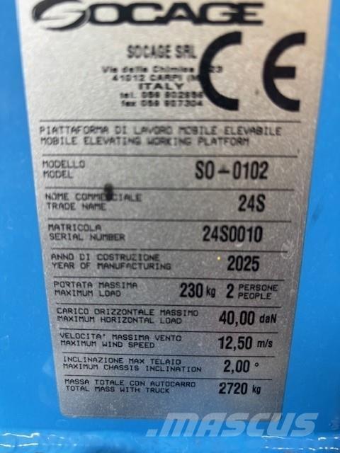 Socage 24S Otras plataformas elevadoras