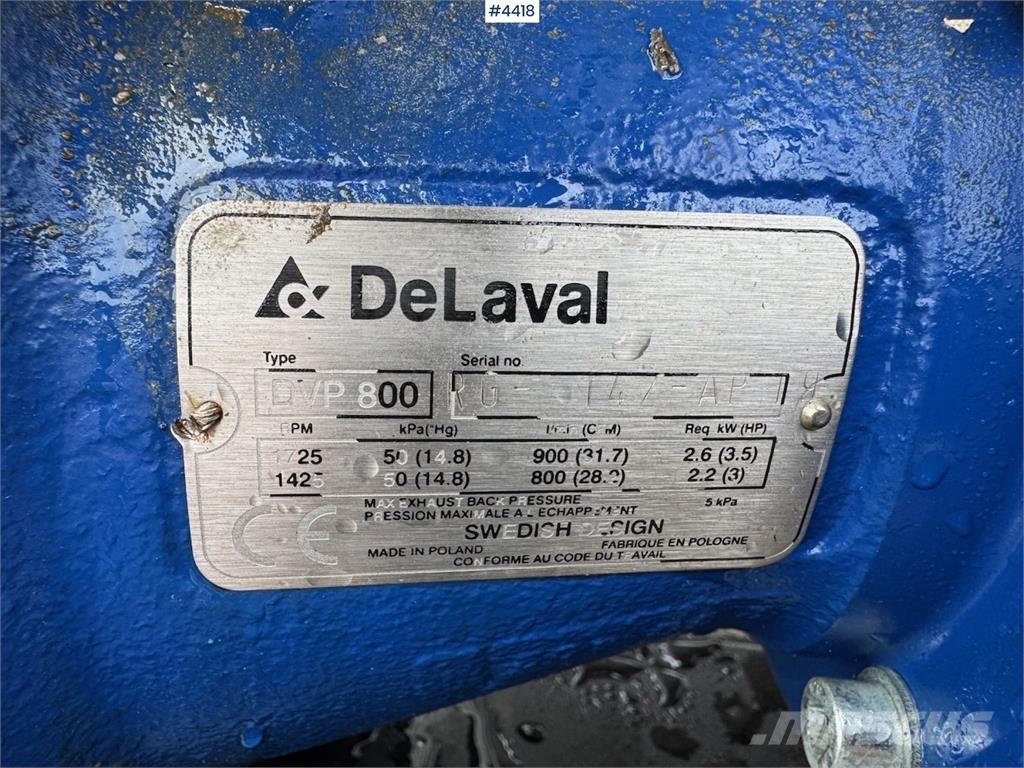 Delaval DVP 800 Otros accesorios para tractores