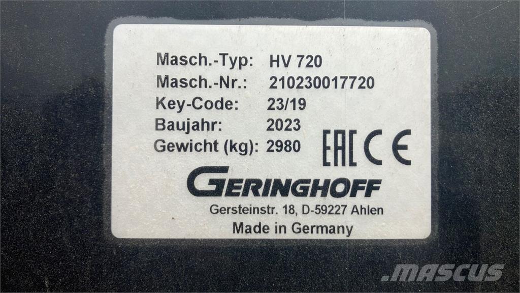 Geringhoff HV 720 Accesorios para cosechadoras combinadas