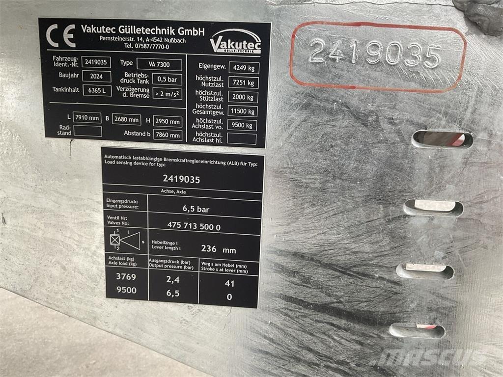  Vakutec VA 7300 Tanques para abono líquido