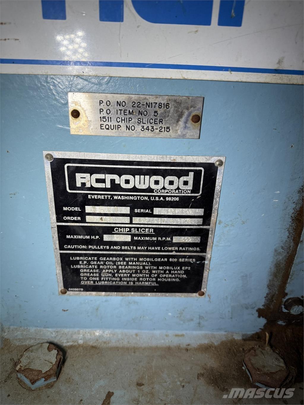  ACROWOOD 1511 Trituradoras de madera