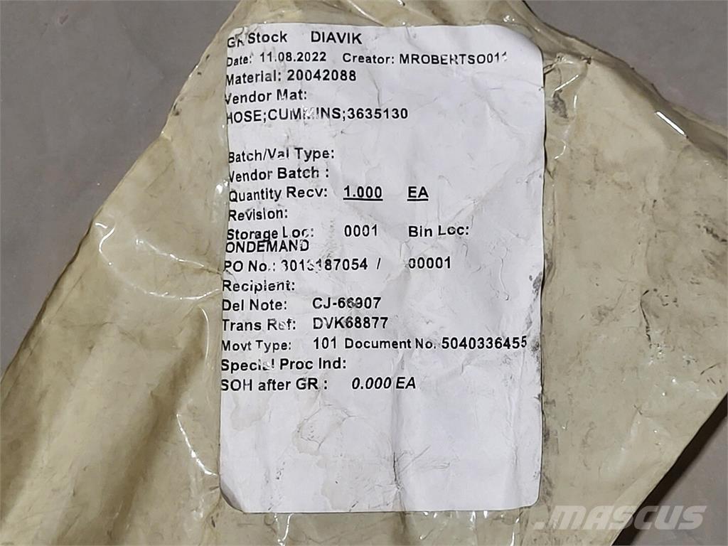 Cummins 3635130 Otros componentes