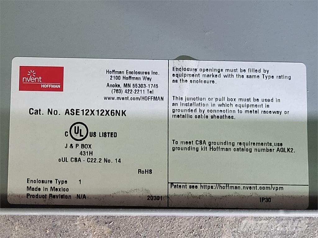 Hoffman ASE12X12X6NK Otros