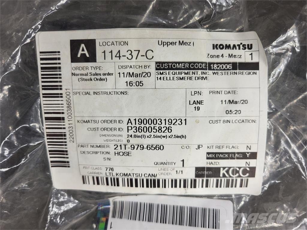 Komatsu 21T-979-6560 Otros componentes