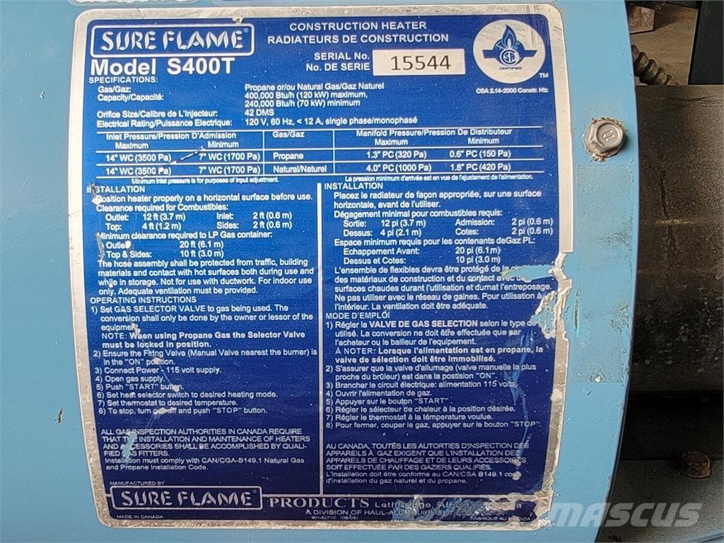  SURE FLAME S400T Equipo para calentado y descongelación