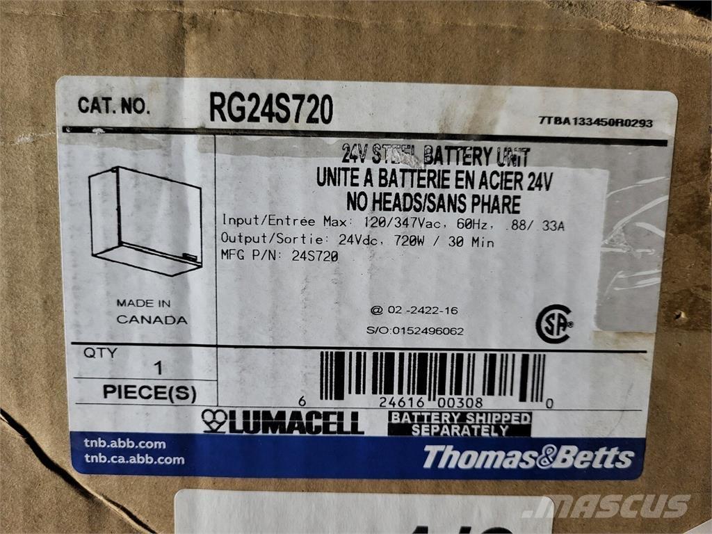Thomas & BETTS RG24S720 baterías