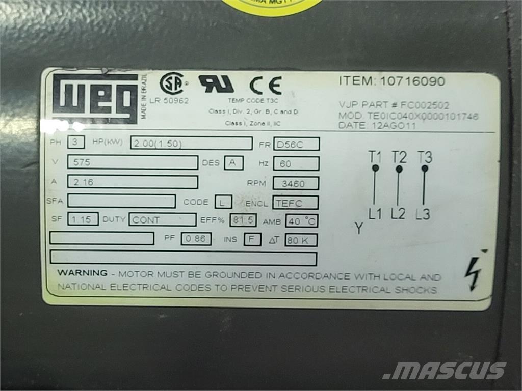  WEG FC002502 Motores industriales