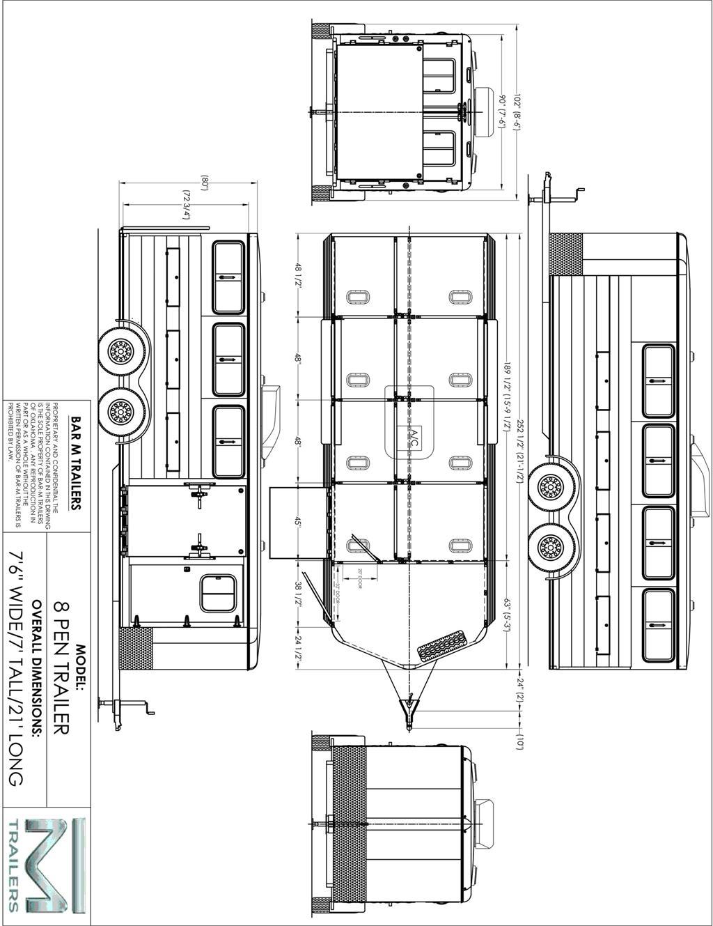 BAR-M EX8 Semirremolques de ganado