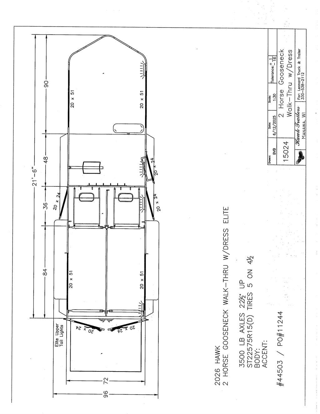 Hawk 110E Semirremolques de ganado
