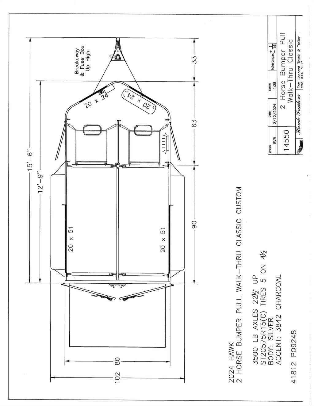 Hawk 130C Remolques para transporte de animales