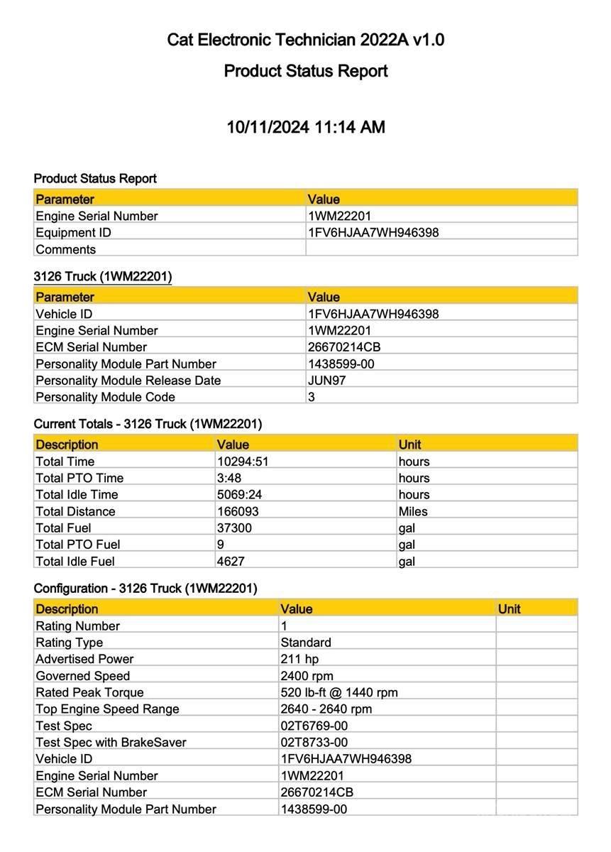 CAT 3126 Componentes electrónicos