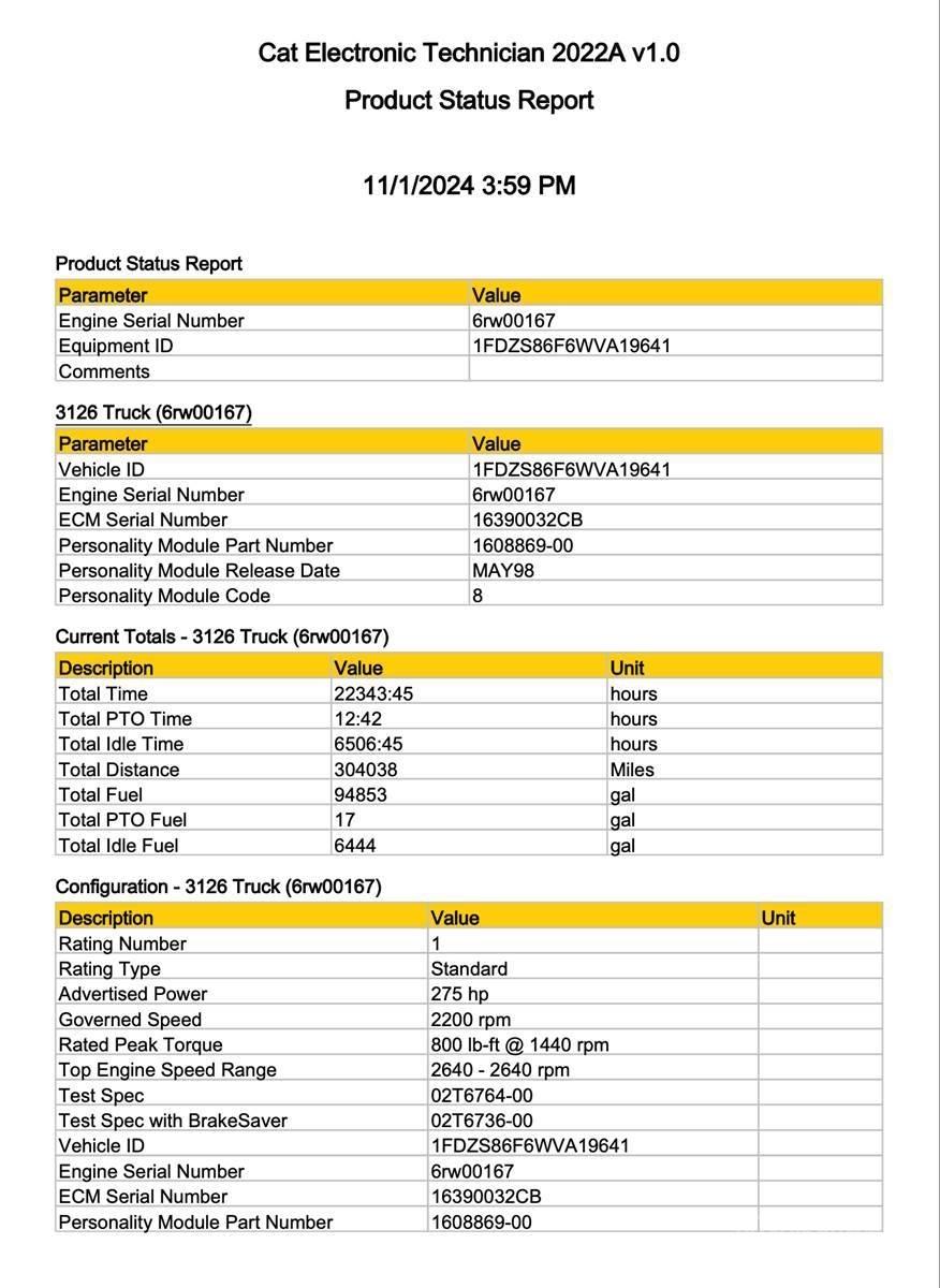 CAT 3126 Componentes electrónicos