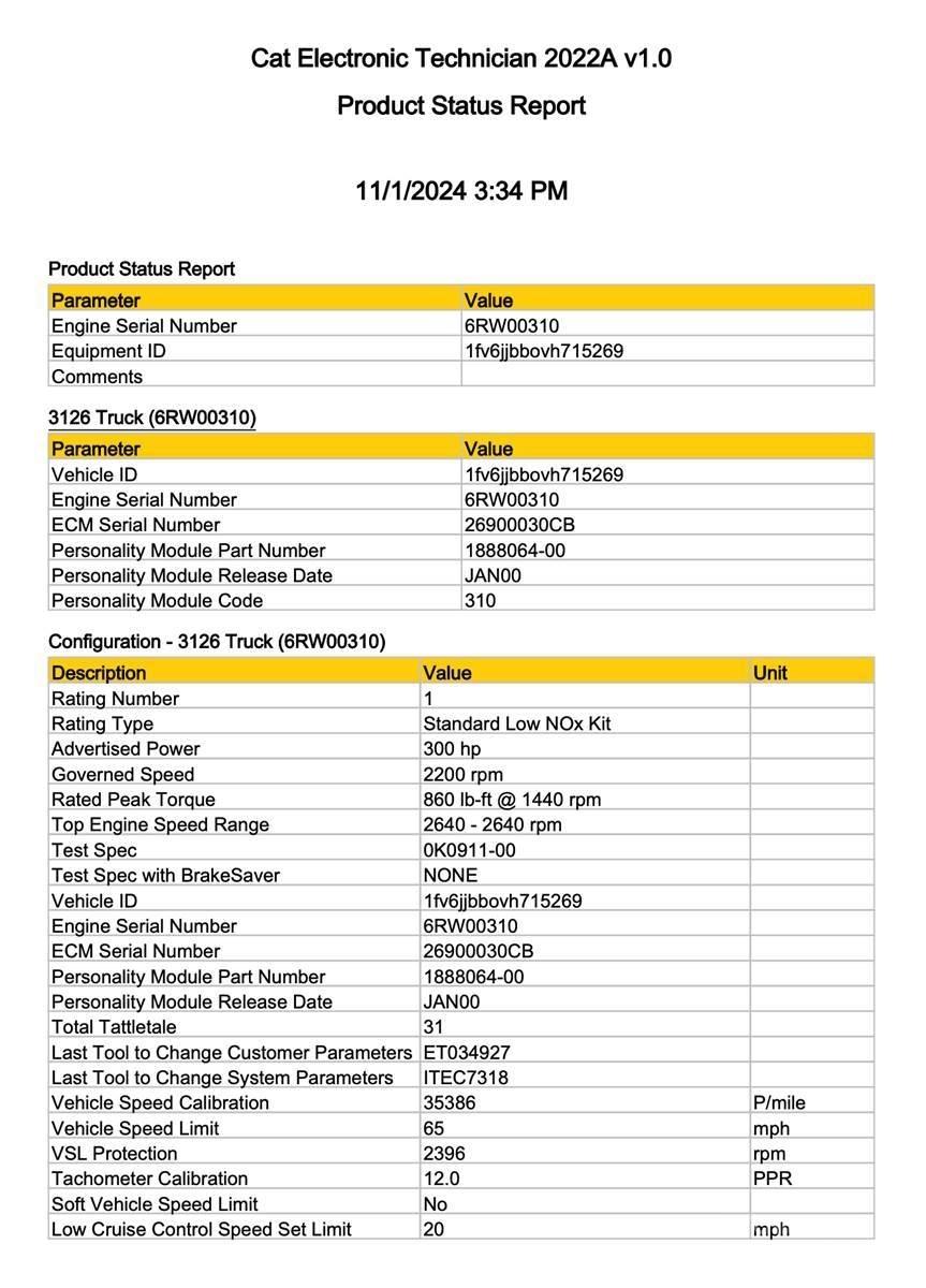 CAT 3126 Componentes electrónicos