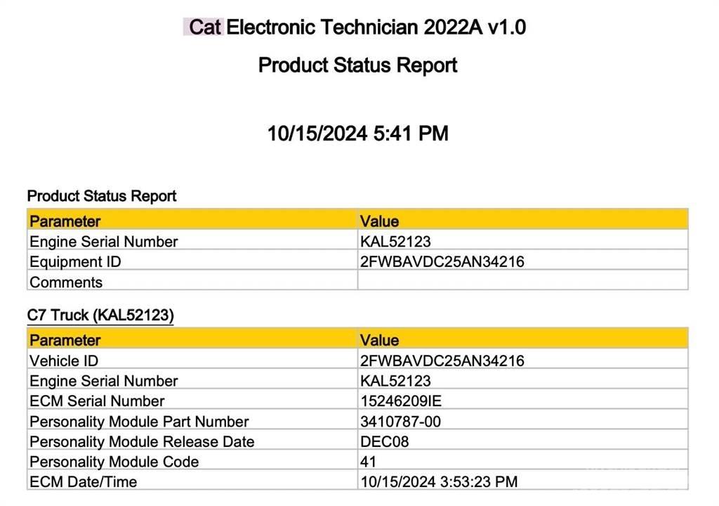 CAT C7 Componentes electrónicos