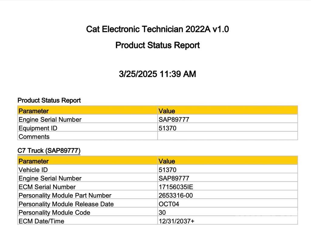 CAT C7 Componentes electrónicos