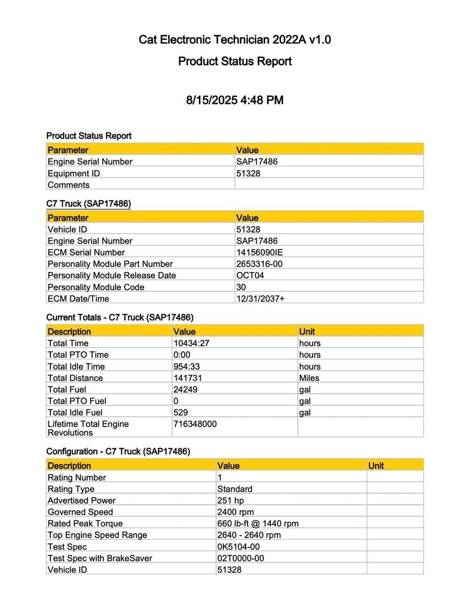 CAT C7 Componentes electrónicos