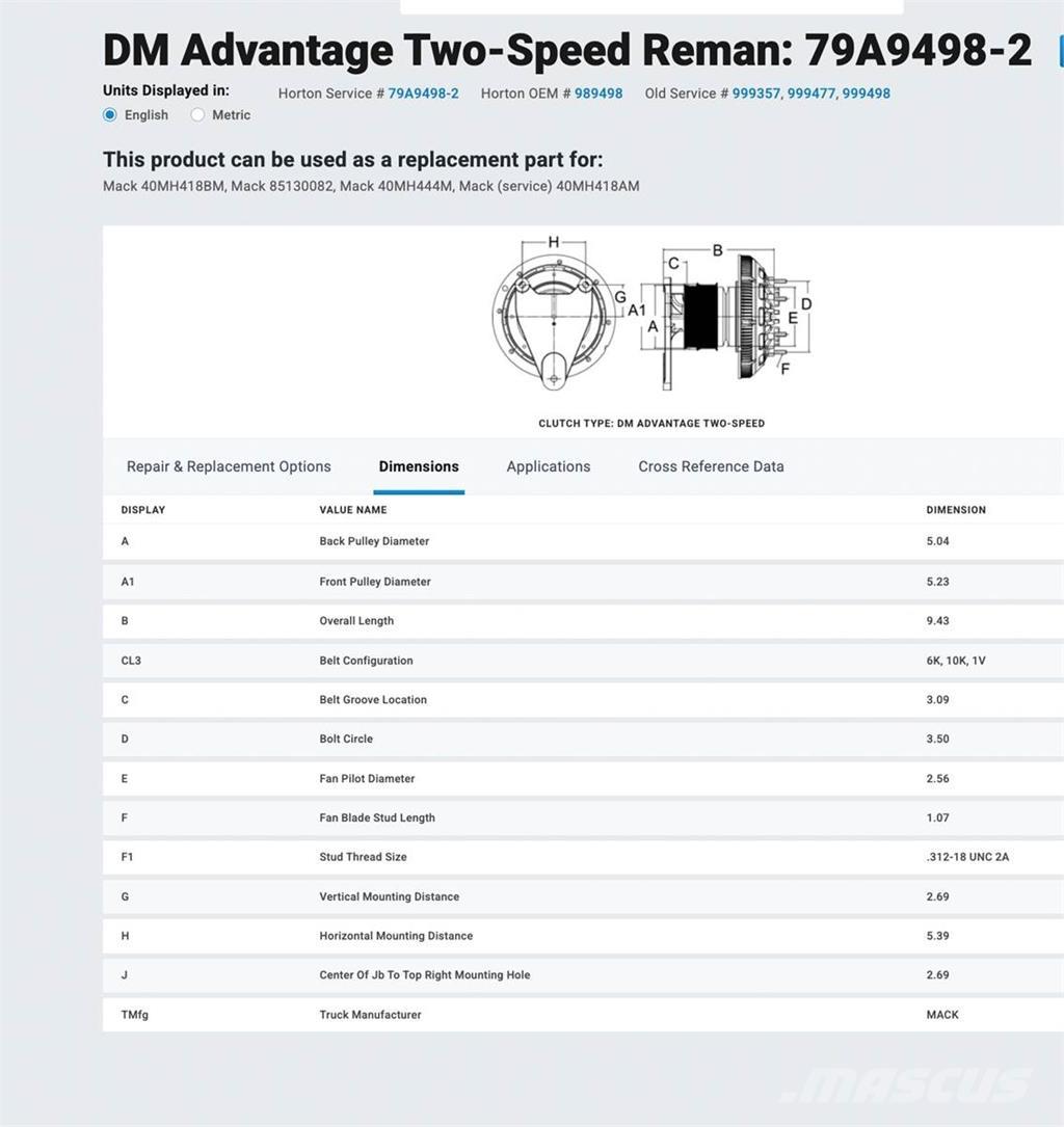 Mack AMI Otros componentes