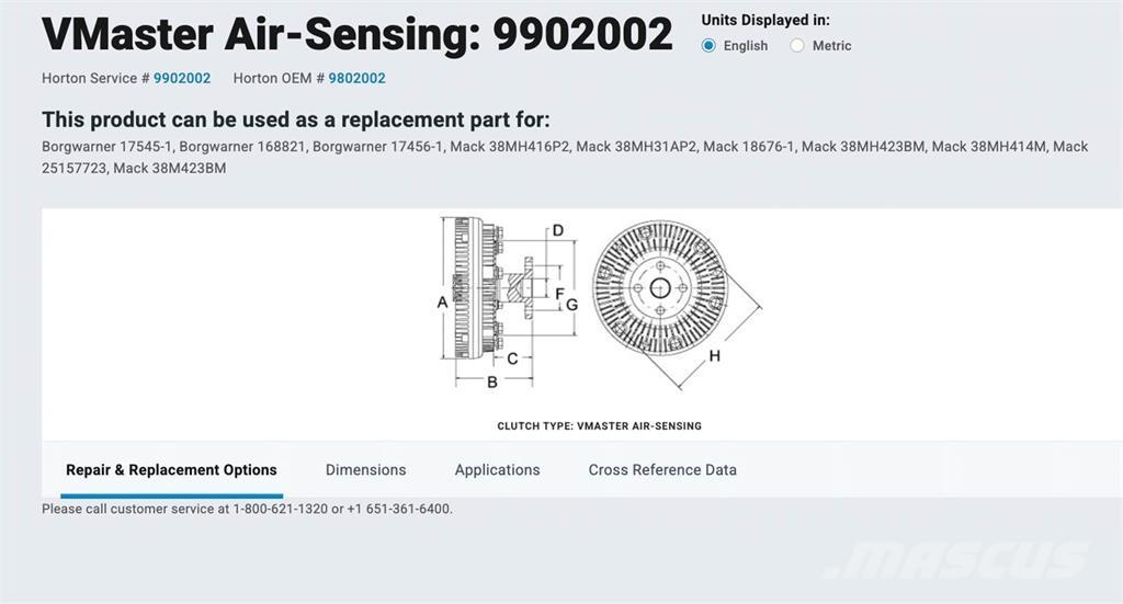 Mack EM7 Otros componentes