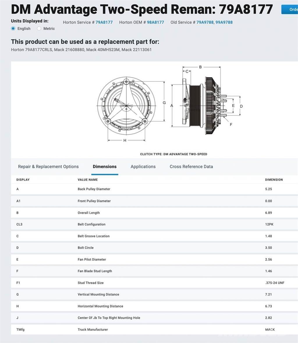 Mack MP7 Otros componentes