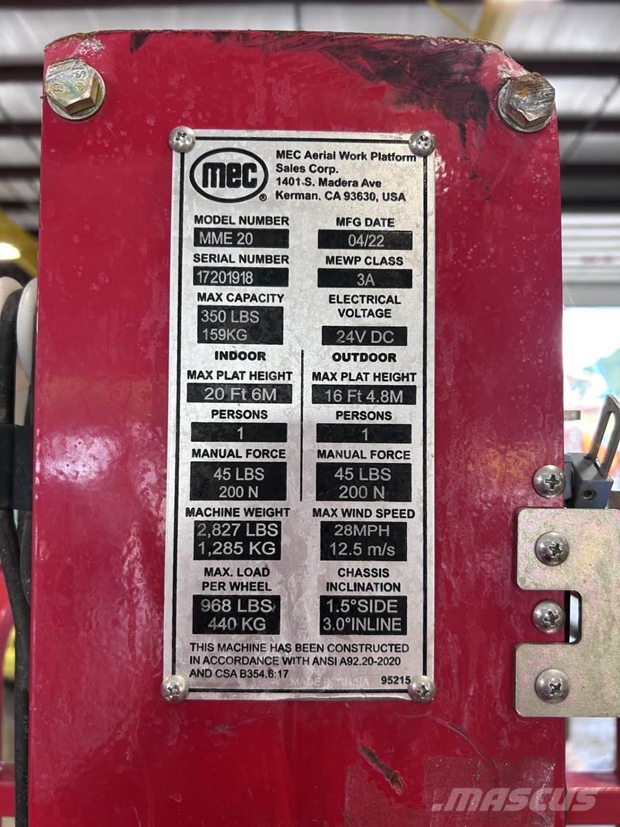 MEC OTHER Plataformas con jaula de elevación