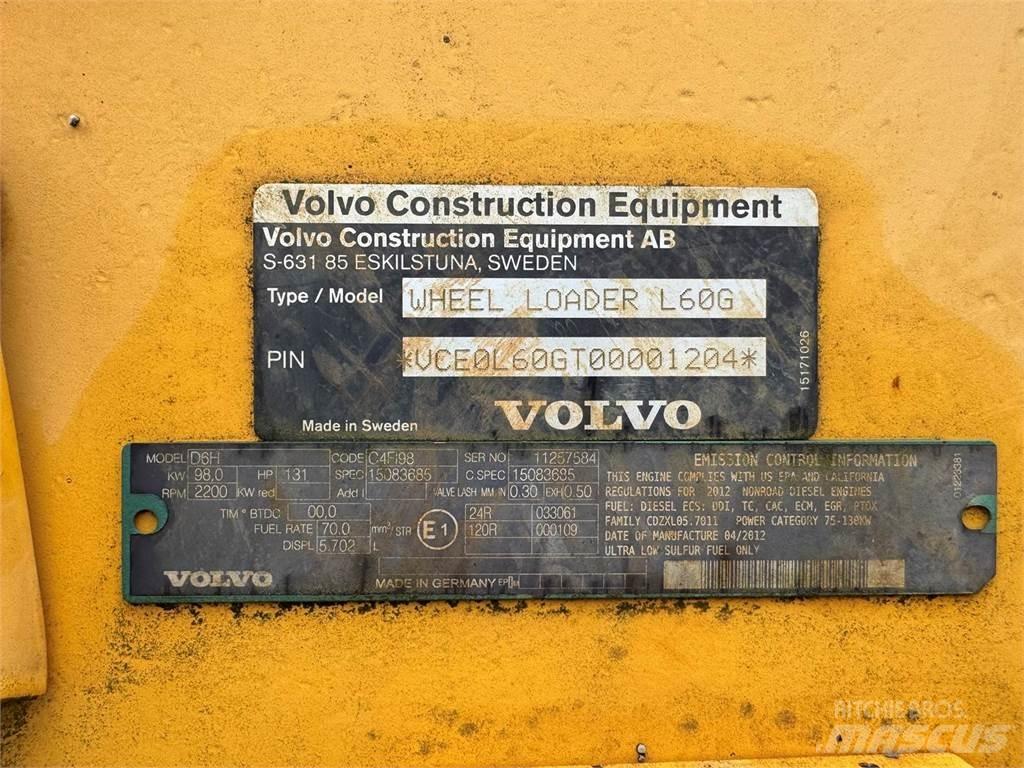 Volvo L60G Cargadoras sobre ruedas