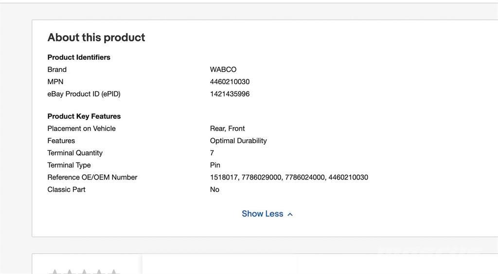 Wabco  Componentes electrónicos