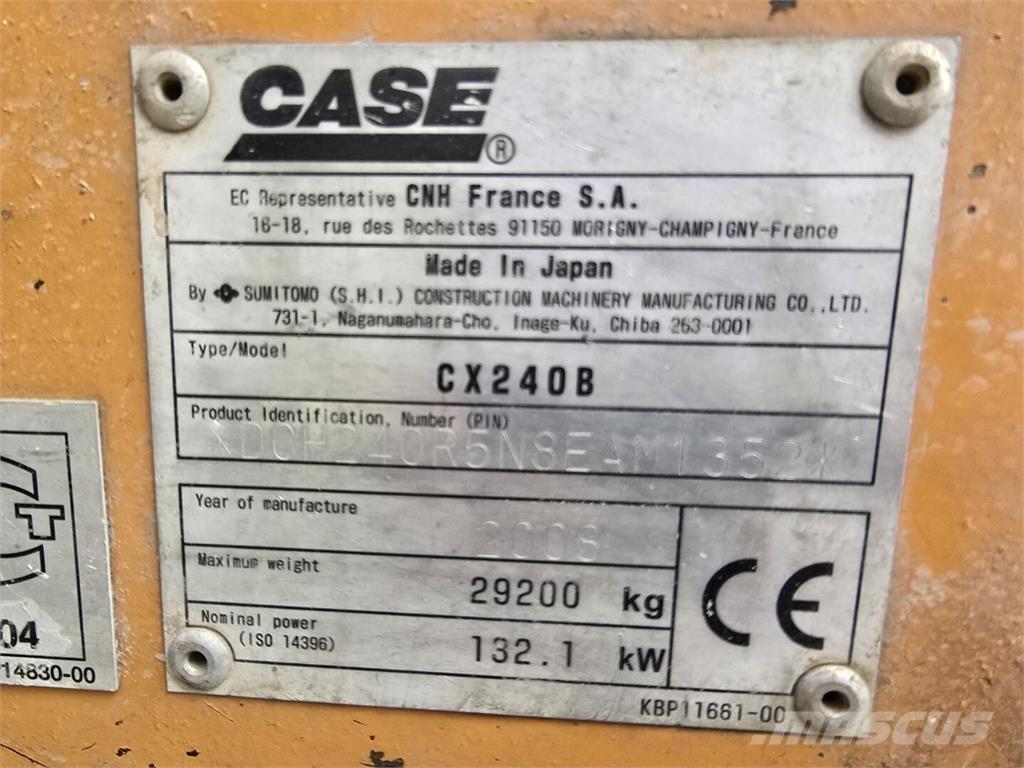 CASE CX 240 B Excavadoras sobre orugas