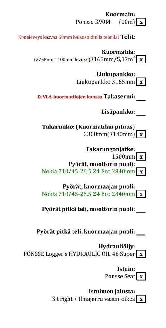 Ponsse Elk 8WD Transportadoras