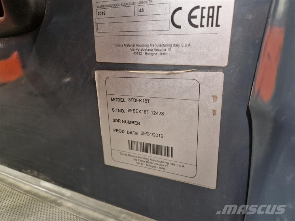 Toyota 8FBEK18T Carretillas de horquilla eléctrica