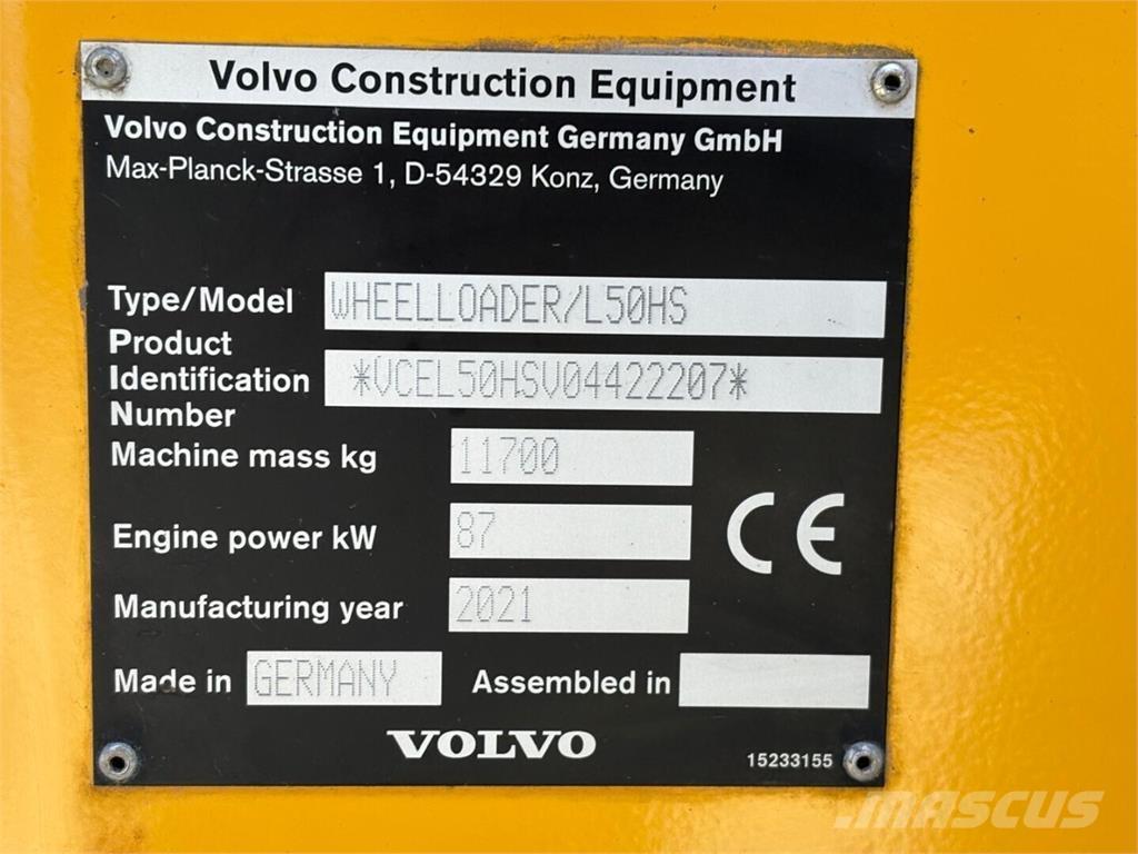 Volvo L 50 H S Cargadoras sobre ruedas
