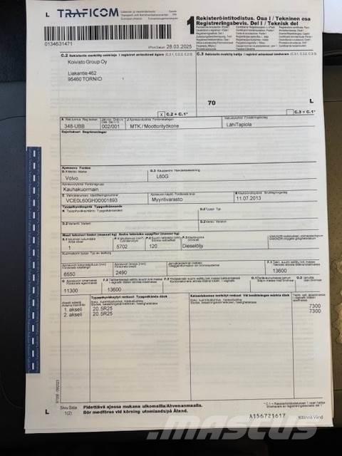 Volvo L60G Cargadoras sobre ruedas