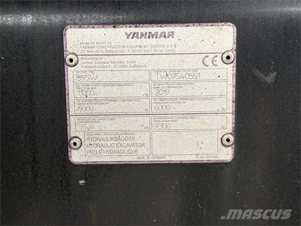 Yanmar B 95 W Excavadoras de ruedas