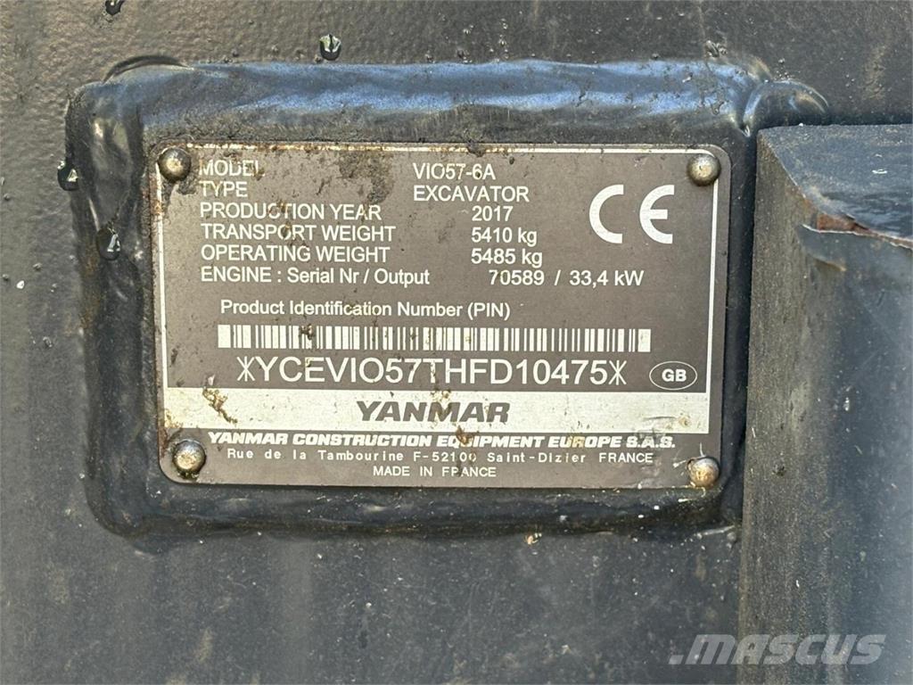 Yanmar VIO 57-6A Miniexcavadoras