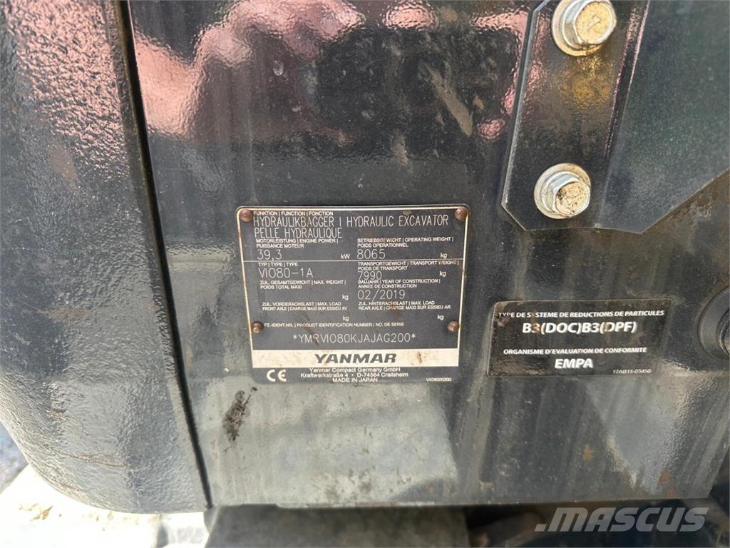 Yanmar Vio 80-1A Excavadoras 7t - 12t