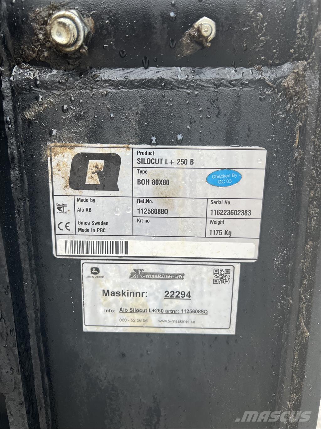 Ålö Silocut L+ 250 Otros componentes