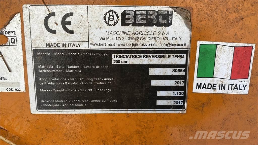 Berti TFH 250 BETESPUTS Segadoras y cortadoras de hojas para pasto