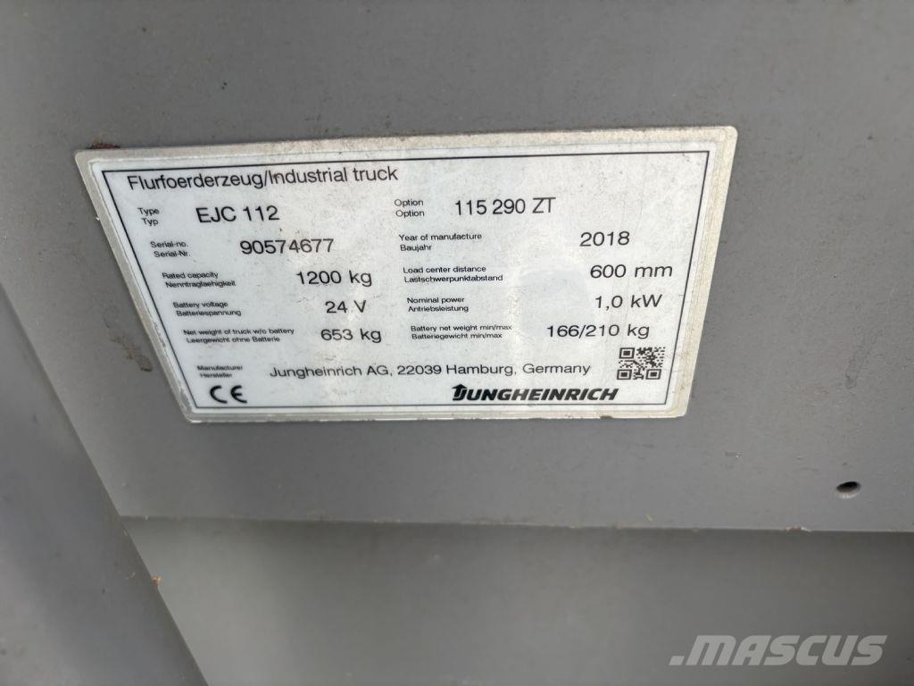 Jungheinrich EJC 112 Montacargas manual